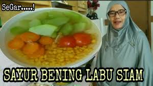 Sayur menir jagung sekilas mirip dengan sayur bening bayam hanya saja berbeda di bahan bumbunya. Sayur Bening Labu Siam Segar Dapat Menurunkan Tensi Youtube