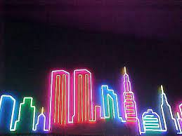 Neon Cityscape Neon Wall Signs Neon Signs Neon