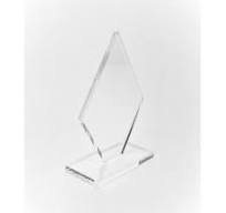 Trophée Losange plexi transparent personnalisé