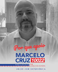 Advogado Marcelo Marcochi em apoio a Marcelo Cruz. Chapa 10022