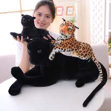 30 120cm Giant Black Leopard Panther Yellow White Tiger Plush Toys Stuffed Animal Pillow Doll For Children Stuffed Plush Animals Aliexpress