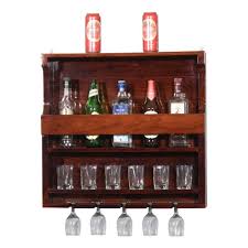 Discover your favorite design scheme here. Wooden Wall Hangingester Bar Design Bar Bar Cabinets For Home Mini Bar For Home Solid Wood Make Wine Storage Cabinet With Glass Hanging Space Mahogany Finish Shagun Arts