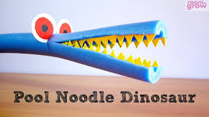 How To Make A Pool Noodle Dinosaur Easy Crafts For Kids Youtube