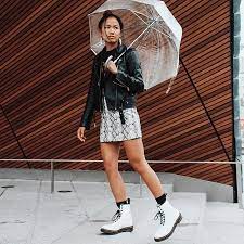 Womens Dr Martens 1460 8 Eye Boot White White Boots Outfit Chic Fall Outfits White Dr Martens