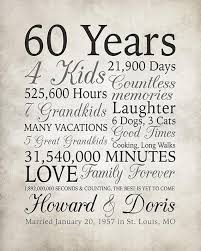 60th Anniversary Gift 60 Years Married Or Any Year Gift For Etsy 60th Anniversary Gifts 60th Wedding Anniversary Party 60th Wedding Anniversary Gifts