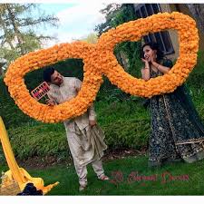 Tbt To Some Of The Coolest Props We Ve Done Mehndi Decor Chasma Photobooth Photo Booth Glasses Genda Phool Marigold Flower Indian Wedding Nepali Wedding Tbt