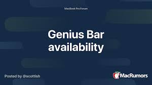 Genius Bar Availability Macrumors Forums