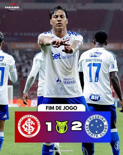 VIT&Oacute;RIA DO CRUZEIRO! 🔵🦊 O Cruzeiro vence o Internacional dentro do Beira- Rio pela 19&ordf; rodada do Campeonato Brasileiro. Vit&oacute;ria por 2 a 1, com gols de Kaio Jorge e Matheus Pereira. Carbonero