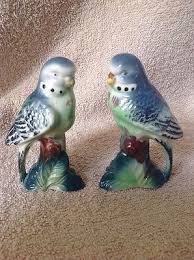 Vintage Bird Salt And Pepper Shakers Vintage Blue Amp Green Parakeet Bird Salt Amp Pepper Shakers Japan Pepper Shaker Salt Pepper Shakers Salt