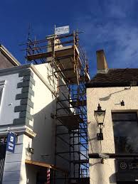 A saddle roof is a roof form which follows a convex curve about one axis and a concave curve about the other. Roof Saddle Scaffold To Repair Sperrin Scaffolding Ltd Facebook