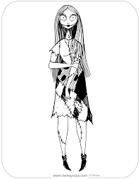 How to draw sally, step by step, drawing guide, by dawn. The Nightmare Before Christmas Coloring Pages Disneyclips Com