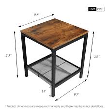 Living room size and shape. Urhomepro Side Sofa Tables For Living Room Upgrade End Table Side Couch Snack Table Coffee Tray End Table With Metal Frame Solid Wood Tabletop Nightstand Square Coffee Table For Bedroom Q14266