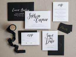 A Black And White Invitation Suite Is Always Classic And Elegant Wedding Invitation Brush Calligraphy Wedding Invitation Black Tie Wedding Invites Wedd