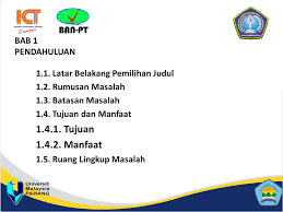 Bab iii metodologi penelitian bab ini merupakan bagian epistemology yang dilalui penulis untuk mendapatkan pengetahuan yang benar te. Tujuan Manfaat Bab 1 Pendahuluan Ppt Download