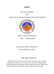Hak asasi tidak dapat dilepas dengan. Hak Asasi Manusia Docx 1