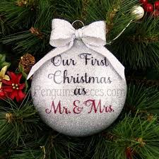 Personalized Our First Christmas Married Glitter Ornament Etsy First Christmas Ornament Christmas Ornaments First Christmas Married