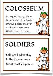 The Romans Fact Cards Treetop Displays A Set Of 20 A5 Fact Cards That Give Fun And Interesting Facts About The Romans For Kids Romans Vocabulary Word Walls