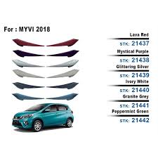 Perodua myvi baru 2018 generasi ketiga telah dibuka jualan. Head Lamp Eyes Lip Cover Perodua Myvi 2018 2019 2020 Original Paint Shopee Malaysia