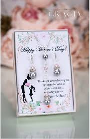 From jewellery gifts to the best bunches of flowers, shop our mother's day gift. Lena Mother S Day Gift Gray Pearl Earrings Necklace Jewelry Set By Topgracia
