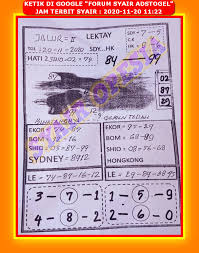 Kode Syair Sydney Jumat 20 November 2020 Kumpulan Syair Toto