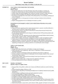 application designer resume samples