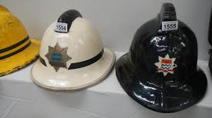 The leatherhead is a term describing an old style leather helmet used by many firefighters in the us and canada. Collection Of Firemans Helmets And Firefighters Helmets Unique Auctions Lincoln Auctioneers