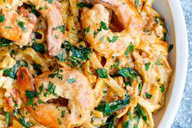 Altoit Creamy Tuscan Prawn Linguine Recipe Thermomix Recipes Prawn Linguine Creamy Prawn Linguine