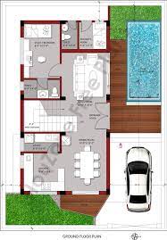 3 Bedroom Duplex House With Swimming Pool In 200 Sq Yards Plot Houzone Duplex House Plans Pool House Plans Luxury House Plans
