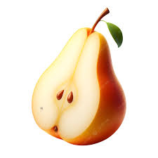 Золотая груша разрезанная пополам с семенами PNG , золотая груша,  разрезанный пополам, семена PNG рисунок для бесплатной загрузки