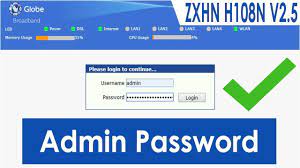 Zte router username & password. Access Globe Broaband Zte Zxhn H108n V2 5 Using Default Admin Password Youtube