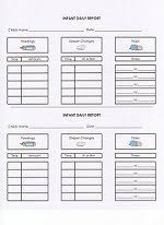 Each page is available in two versions: Daycare Forms Infant Daily Report