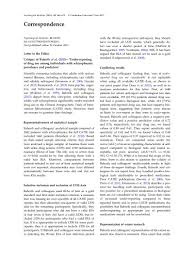 The title should be in title case. Letter To The Editor Critique Of Bahorik Et Al 2013 Under Reporting Of Drug Use Among Individuals With Schizophrenia Prevalence And Predictors Psychological Medicine Cambridge Core