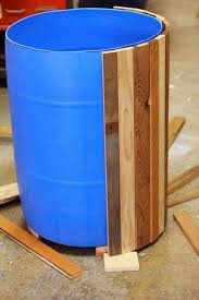 A Little Bit Of This That And Everything Faux Wooden Barrel Wooden Barrel Wood Diy 55 Gallon Drum