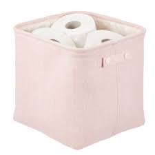 See more ideas about fabric baskets, fabric storage, fabric storage bins. Small Fabric Bathroom Storage Bin Coated Interior In Light Pink 10 5 X 10 5 X 11 By Mdesign Shefinds