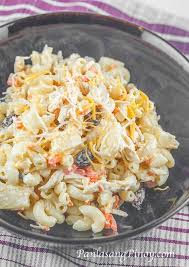 Chicken Macaroni Salad Recipe Panlasang Pinoy Rezept Guacamole Rezept Einfach Philippinisches Essen Guacamole Rezept