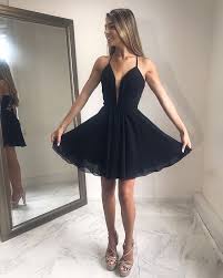 Cute purple dresses like these are great to wear to weddings, parties and bridal showers! Cute Black Chiffon Cocktail Gowns Flowy Dress Little Black Dress On Luulla
