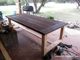 A cute farmhouse bench is the perfect compliment to your kitchen table. Diy Farmhouse Table And Bench Domestic Imperfection