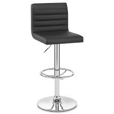 Tabouret De Bar Design Simili Cuir Noir Mint Mdt Tabouret De Bar Design Bar Design Et Simili Cuir
