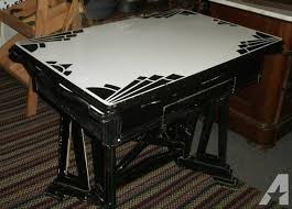 Screaming Art Deco Black White Enamel Kitchen Table 225 Art Deco Kitchen Table Art Deco Kitchen Art Deco