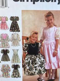 Buy 90s Girl's Party Dress, Simplicity 8967, Sewing Pattern, Full Skirt  Dres, Gathered Bodice, Sleeve Variations, Ruffle Variations,below Knee  Online ...