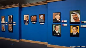 Paintings of wounded us military veterans by former us president george w. George W Bush Exhibits His Paintings Of World Leaders Bbc News