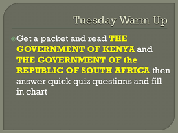 Which country has the rand as its currency? Get A Packet And Read The Government Of Kenya And The Government Of The Republic Of South Africa Then Answer Quick Quiz Questions And Fill In Chart Ppt Download