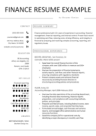 Popular templates in the finance space. Finance Resume Sample Free Download Writing Tips