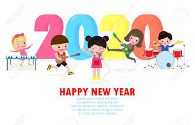 Happy New Year 2020 Greeting Card With Cute Children Play Musical Royalty Free Cliparts Vectors And Stock Illustration Image 133253624 Happy new year 2021 greetings, quotes and wishes for kids are meant to make the future generation happy by letting them know how much their health, happiness i am sure you will love all these images, quotes and greetings of new year 2021 and wish all your kids and have fun with them. happy new year 2020 greeting card with cute children play musical