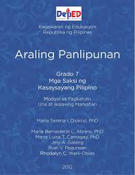 Grade 7 Araling Panlipunan Learning Module Deped K To 12 Learning Grade Fails