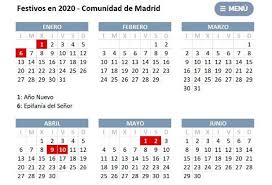 ¿en qué comunidades será festivo hoy? Calendario Laboral De La Comunidad De Madrid En 2020