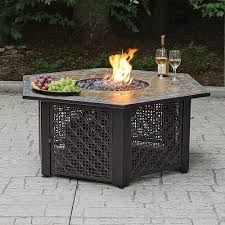 Endless Summer Hexagon Lp Gas Fire Table With Slate Tile Mantel Walmart Com Gas Fire Pits Outdoor Gas Firepit Fire Pit Bowl