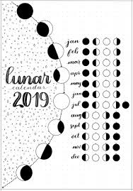 Printable Lunar Calendar For Your Bullet Journal Bullet Journal Ideas Pages Moon Journal Bullet Journal 2019