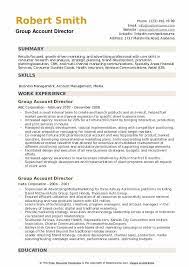 Our ideal candidate will have extensive marketing experience and a comprehensive knowledge of branding. Group Account Director Resume Samples Qwikresume