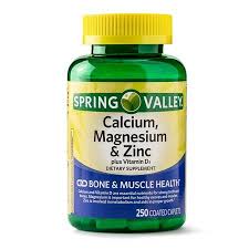 Spring Valley Calcium Magnesium Zinc Plus Vitamin D3 Coated Caplets 250 Count Walmart Com Magnesium Calcium Magnesium Calcium